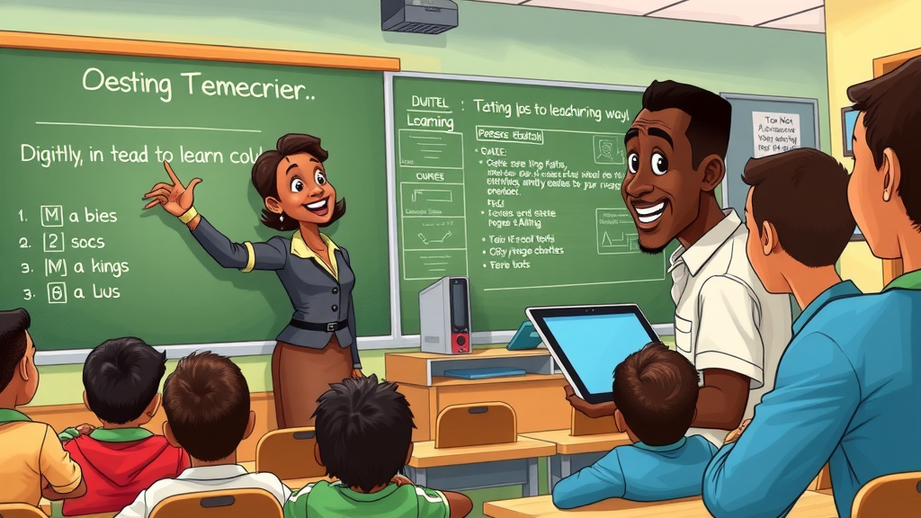 Transition from chalkboard teaching to digital learning, educational technology Africa